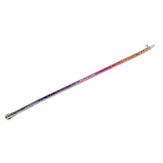 Bracciale tennis in oro 14 carati, bracciale tennis da 2 mm