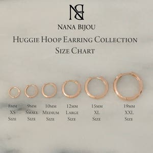 14K Solid Gold Huggie Hinged Hoop SINGLE Earring 8mm 5/16 Cartilage Cuff, Brow, Rook, Helix, Lip, Nose, Septum, Tragus Piercings, XS Size image 5