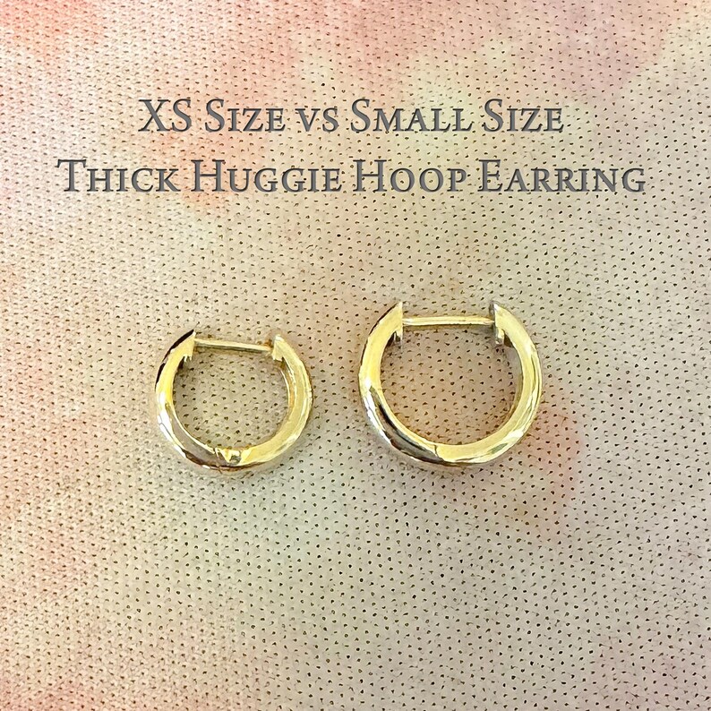 Thick 14K Solid Gold Huggie Hinged Hoop Earring Cuff, 10mm Outer x 6mm Inner Diameter (Cartilage, Helix, & 2nd Hole Piercings) image 4