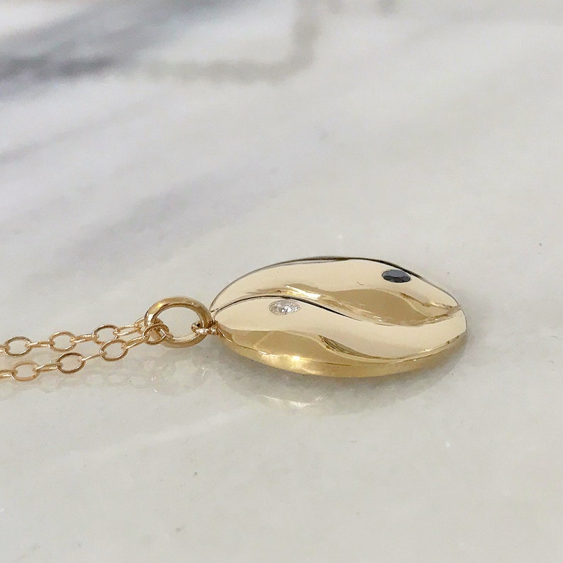 Yin Yang Agate & Diamond 14k Gold Oval Ring