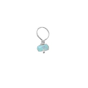 Opal Rondelle 14K Solid Gold Bead Charm Pendant Real Natural White Opal Bead Charm Layering Solitaire Pendant 14K White Gold