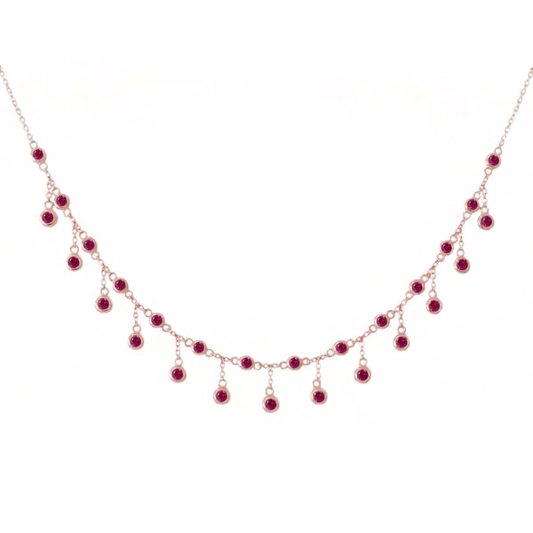 Real Ruby Necklace - Etsy