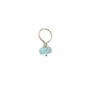 Opal Rondelle 14K Solid Gold Bead Charm Pendant Real Natural White Opal Bead Charm Layering Solitaire Pendant 14K Yellow Gold