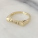 Personalized 14K Solid Gold Rectangle Engravable Signet Ring, Small ...