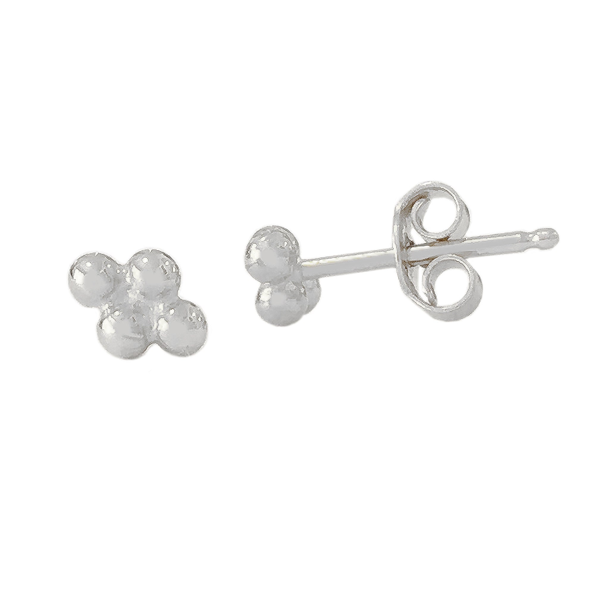 ピアス [Ritamonica] SUGUK Ball Earrings Cluster Ball 14K Solid Gold Stud Earrings (mini Boho Style