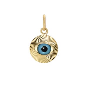 14K Solid Gold Evil Eye Necklace: Detailed Protection Charm