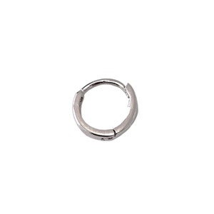 14K Solid Gold Huggie Hinged Hoop SINGLE Earring 8mm (5/16") Cartilage Cuff, Brow, Rook, Helix, Lip, Nose, Septum, Tragus Piercings, XS Size