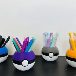 Pokeball Pokémon Classroom Jar, Party themed Decor, plant pot holder  3D print