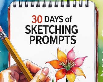 30-Day Sketching Prompts – Daily Drawing Challenge (Digital Download)