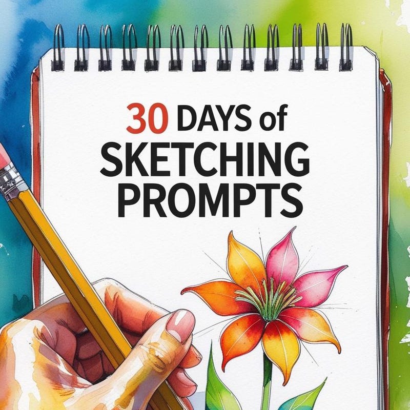 Day Drawing Prompt Book Etsy