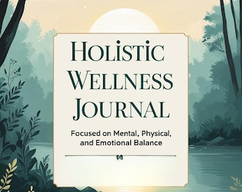 Holistic Wellness Journal – Printable Daily Self-Care, Habit Trackers (Digital Download)