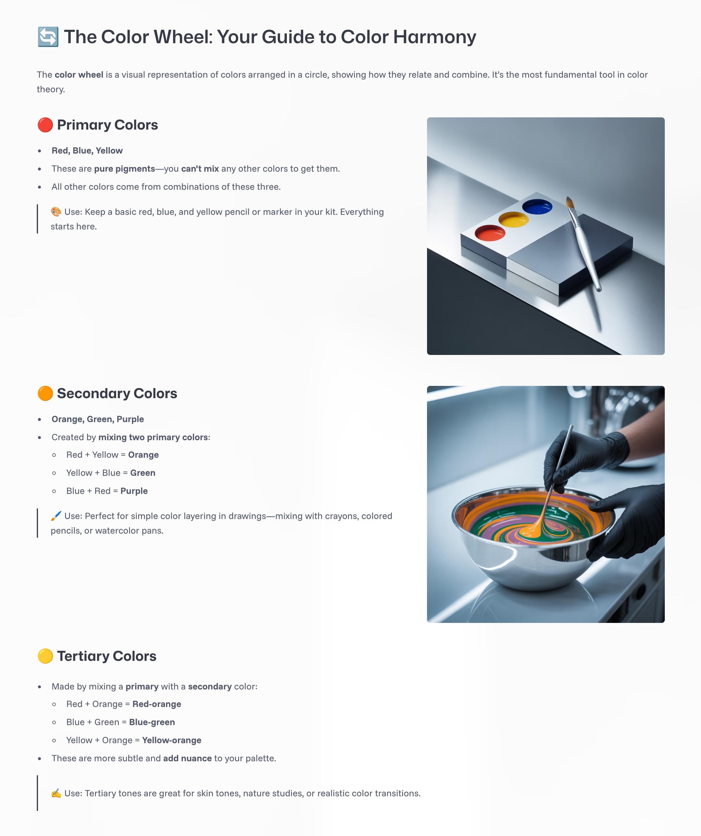 Color Theory Guide for Beginners | Art Techniques (PDF) - Etsy Canada