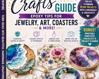 Epoxy Resin Craft Project Ideas for Small Business | Resin Business Guide PDF | DIY Resin Crafts to Sell | Etsy Seller eBook | Digital