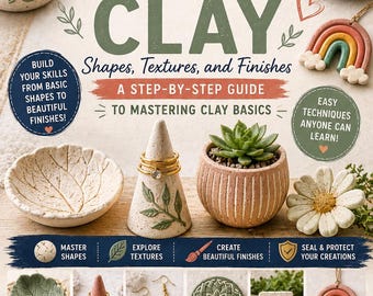 Air-Dry Clay Beginner's Guide – Easy DIY Techniques (Digital Download)