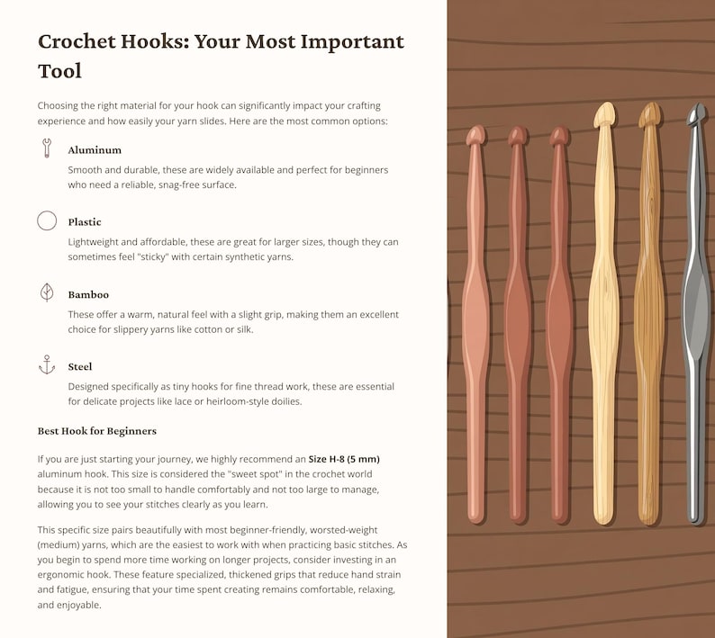Crochet Guide for Absolute Beginners: Step-by-step Stitches, Projects