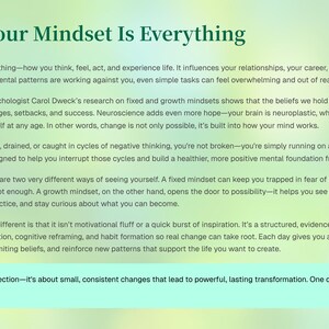 30 Day Mindset Reset Challenge Workbook, Self Improvement Planner ...