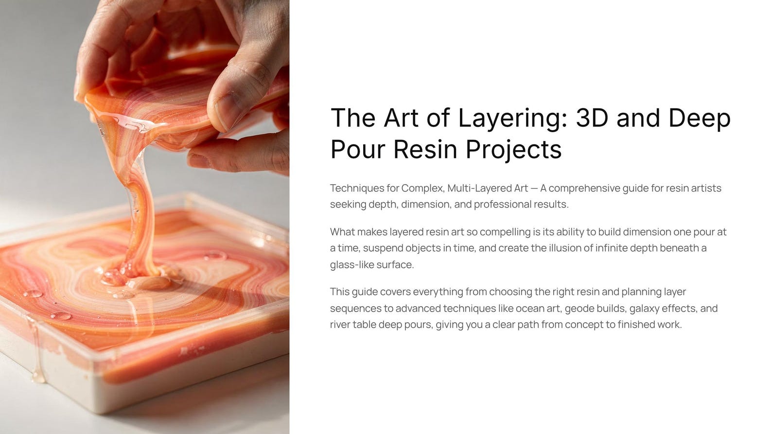 Resin Layering Guide: 3D, Deep Pour Techniques (PDF Tutorial) - Etsy