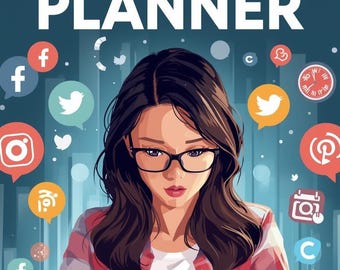 Social Media Content Planner | Digital Templates & Weekly Schedule