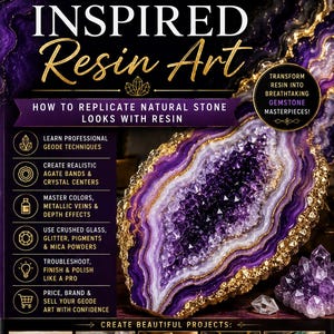 Geode Resin Art Guide – Crystal Coasters, Agate Trays (PDF Pattern)