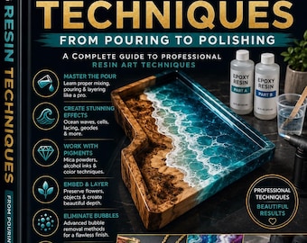 Epoxy Resin Art Guide | Pouring & Geode Techniques (PDF Pattern)