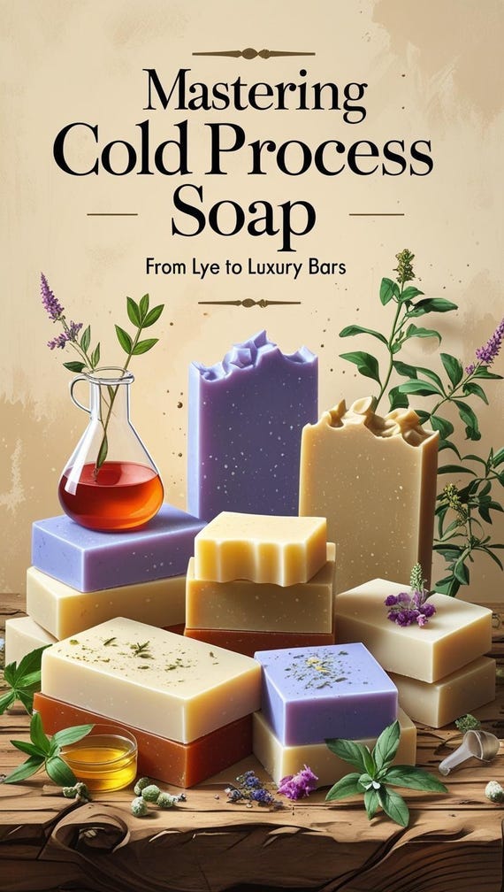 DIY Cold Process Soap Guide – Lye Safety, Custom Recipes (PDF Pattern)