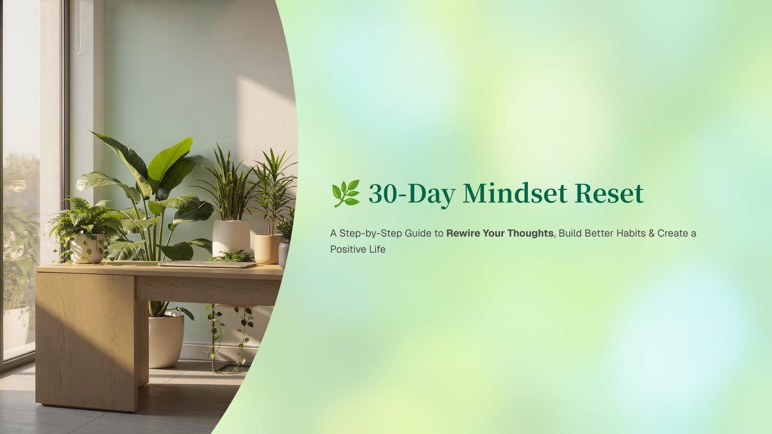 30 Day Mindset Reset Challenge Workbook, Self Improvement Planner ...