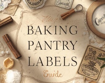 Baking Pantry Labels Guide – Organization System for Flour, Sugar, Spices & Baking Supplies