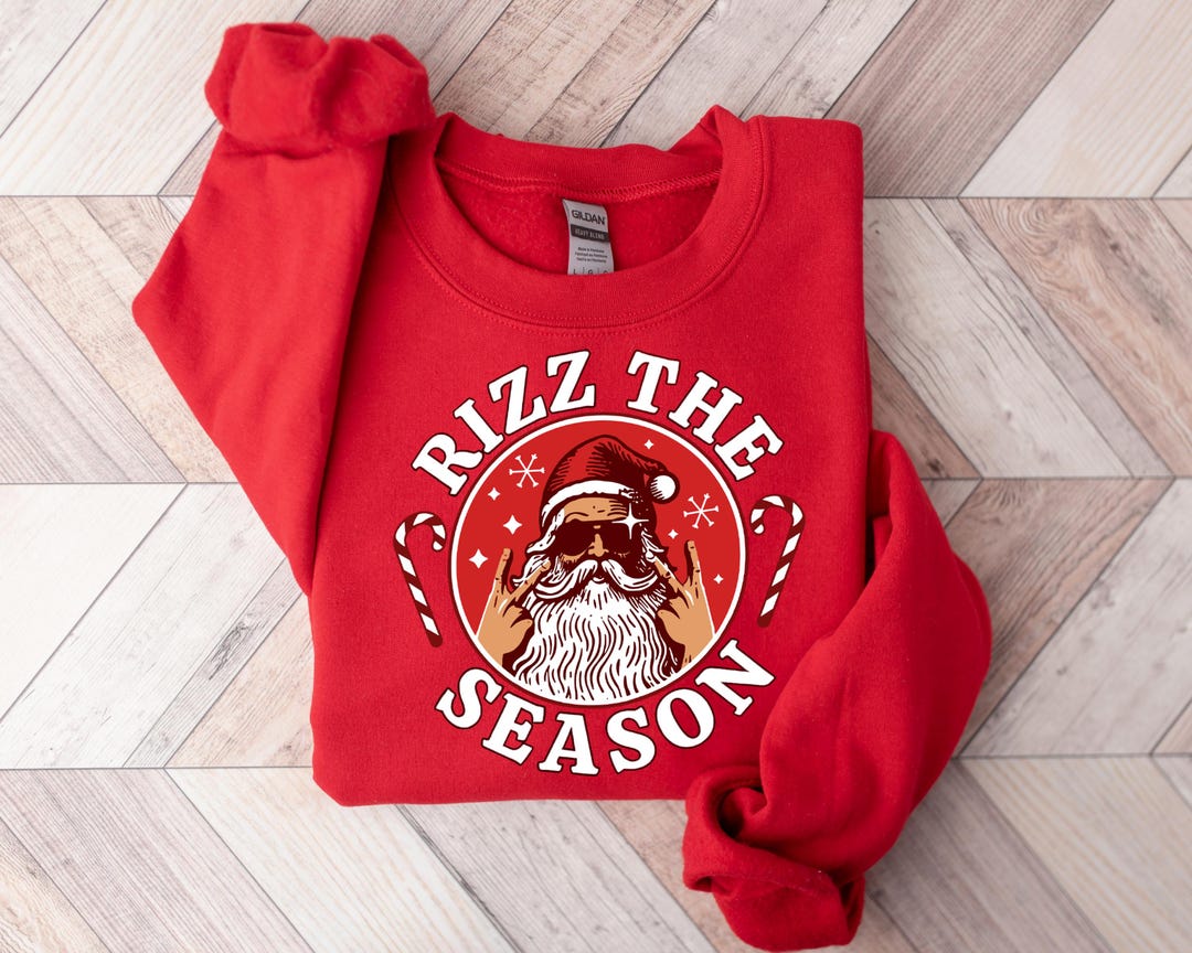 Merry Rizzmas Rizzler Skibidi Rizzmas, Christmas Rizz Santa Claus Shirt, Rizz Em Shirt ...