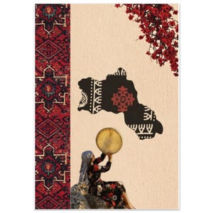 Kurdisk kvinna-poster Premium halvblankt papper A3-poster (29,7 x 42 cm)