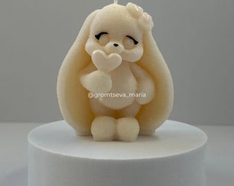 Kerze schlafender Hase | Kinderzimmer Dekor | Ostergeschenk | Handgemachte Kerze
