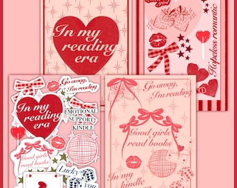 Paquete de insertos para Kindle con funda transparente: diseño imprimible inspirado en libros para amantes del Kindle - Descarga digital instantánea