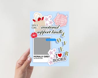 Bookish Kindle Insert - Emotional Support Kindle Design (Digital Download)