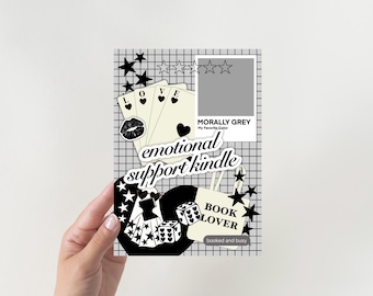 Bookish Kindle Insert - Emotional Support Kindle Design (Digital Download)