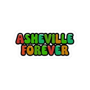 Stickers Asheville Forever Kiss-Cut | Stickers amusants pour ordinateurs portables, bouteilles d'eau, journaux, cadeaux et décoration