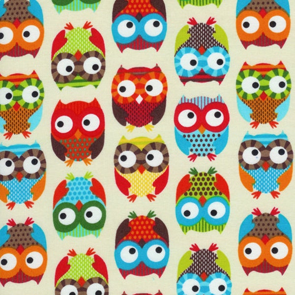 Bright Owl By Alice Kennedy for Timeless Treasures, Bright Owl Print, 1 Yard