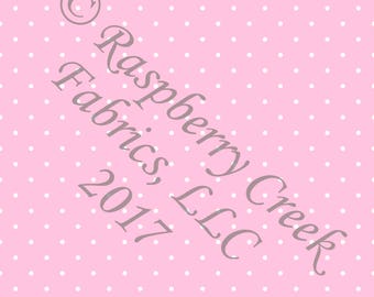 Pink and White Pin Polka Dot 4 Way Stretch Jersey Knit Fabric, Club Fabrics