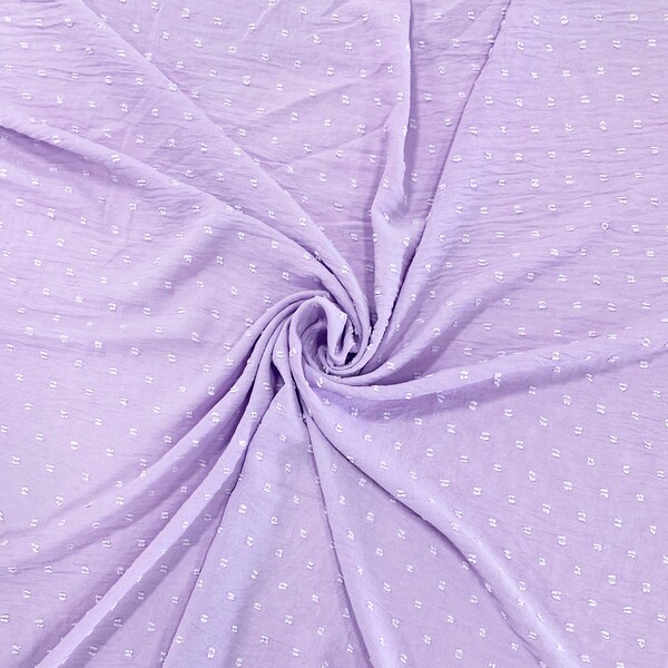 Lilac Swiss Dot Fabric