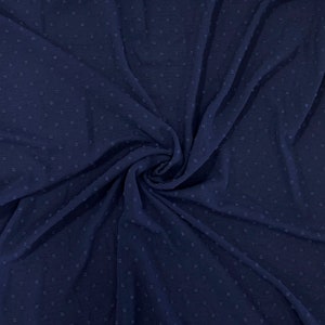 Navy Swiss Dot Fabric