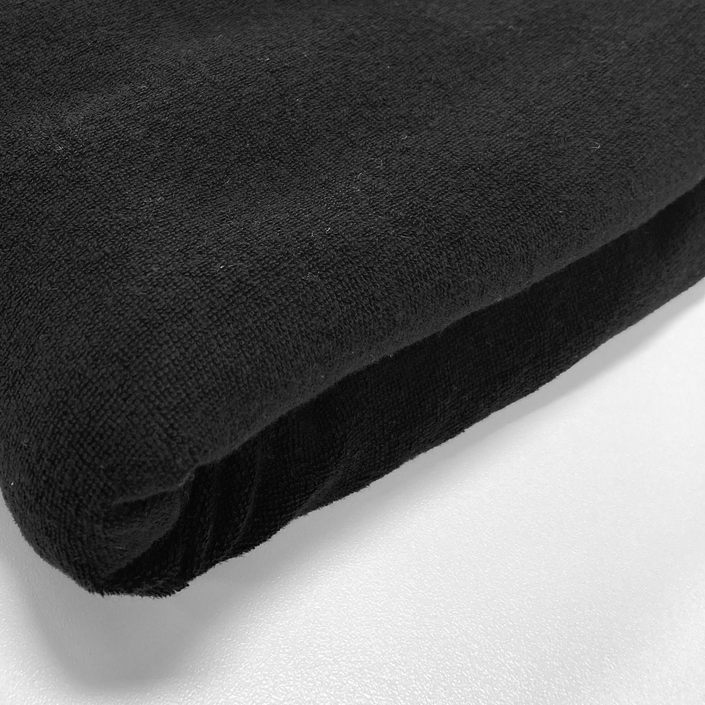 Solid Black Poly Spandex 4 Way Stretch 8x3 Rib Knit Fabric, Raspberry Creek  Fabrics
