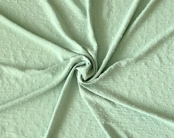 Sage Green Swiss Dot Fabric