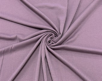 Dusty Lavender Jacquard Double Knit Rib Fabric