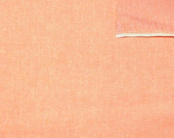 Bright Peach Light to Medium Weight Chambray