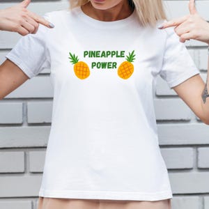 Camiseta feminina com estampa de abacaxi e abacaxi, camiseta engraçada de verão com abacaxi no peito, presente de frutas tropicais, clima de praia, estilo boho