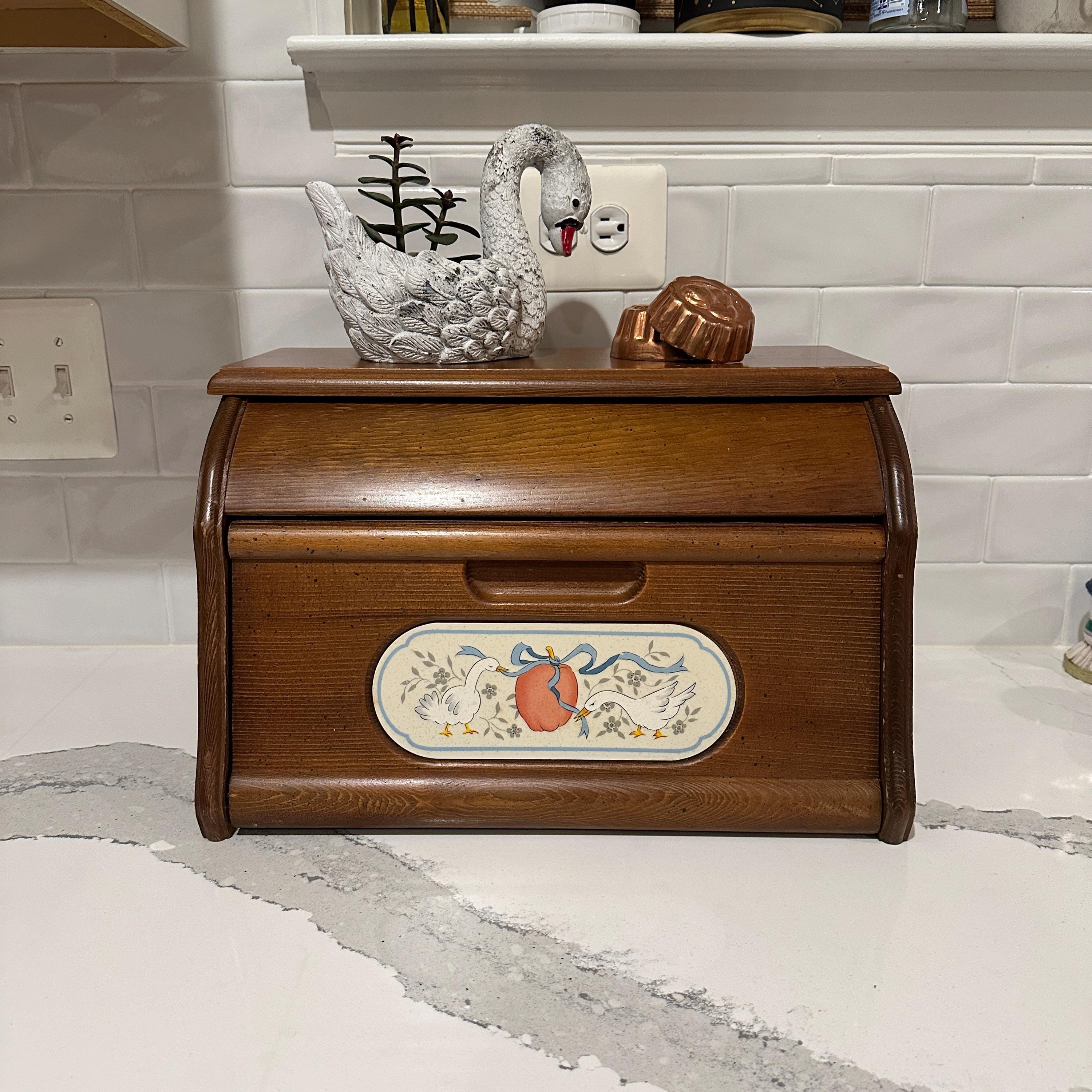 Vintage Wooden Bread Box | International Marmalade | Cottage Core