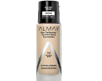 Almay Skin Perfecting Comfort Matte Liquid Foundation Neutral Buff 110