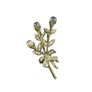 Monet Crystal Flower Floral Bouquet Brooch Pin