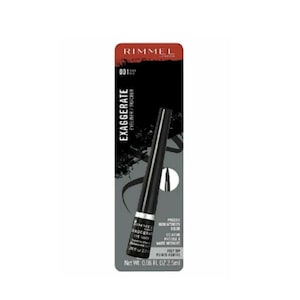 May include: Black Rimmel Exaggerate eyeliner/tracker in a black and white package. The package includes the text "EXAGGERATE" and "EYELINER/TRACKER". The eyeliner has a felt tip and is 0.08 fl oz (2.5ml).