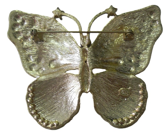 KJL Kenneth J Lane Large Butterfly White Mint Gre… - image 3