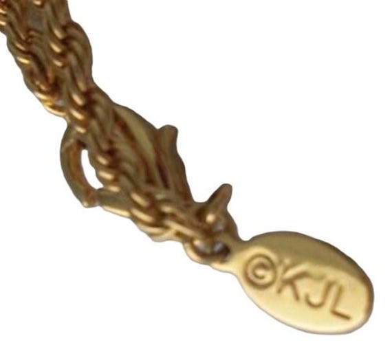 KJL Kenneth J Lane Red Apple Pendant Necklace Des… - image 4