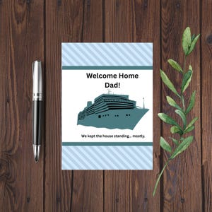 Navy Dad Welcome Home Card - A Heartfelt Gesture for Your Hero!